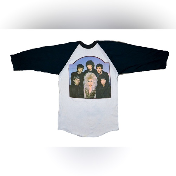 Tops - VINTAGE 1982 Blondie Tracks Across America Tour Shirt 3/4 Sleeve Size Medium